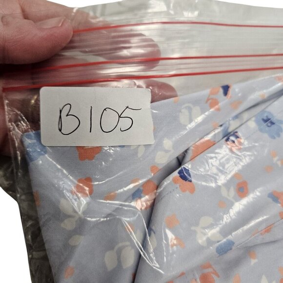 L.L.Bean Womens Wrinkle-Free Floral Button-Down Shirt XXS Light Blue 100% Cotton - Picture 9 of 9